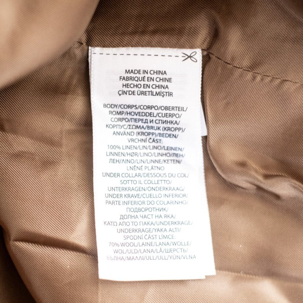 NWT Polo Ralph Lauren Womens Glen Plaid Linen Double-Breasted Blazer Coat Size 6 - Picture 8 of 8